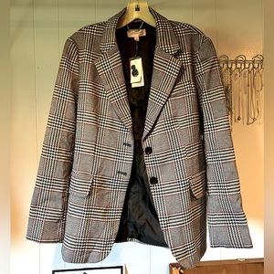 Anthropologie Philosophy Plaid Blazer